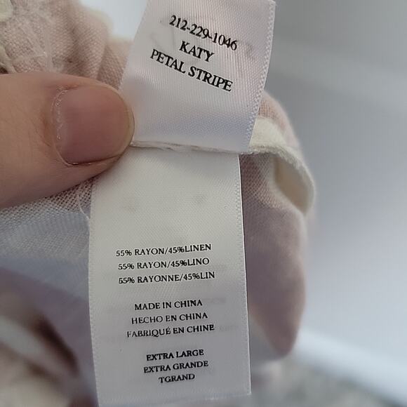 NWT Rails Katy Linen Blend Shorts in Petal Stripe, XL - Picture 8 of 8